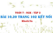 Bài 10.20 trang 102 Toán 7 Kết nối tri thức Tập 2